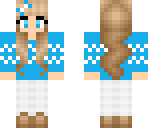 blue winter girl