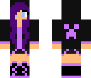 violet hoodie creeper girl
