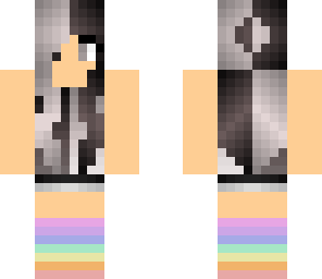 black and white with rainbow socks