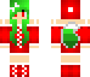green christmas wolf girl fixed