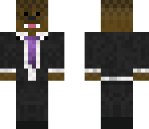 bacca with purple tie