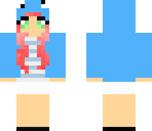 pink haired cookie monster girl