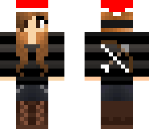 archer girl with santa hat