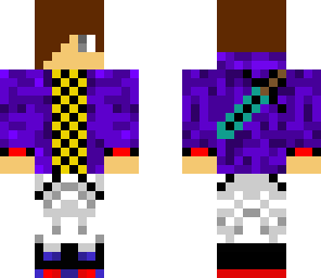 skater teen with sword