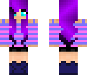 purple haired girl