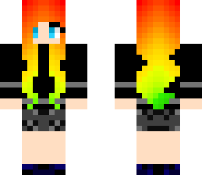rainbow hair business woman
