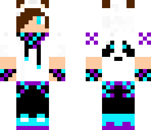 blue and purple panda kid