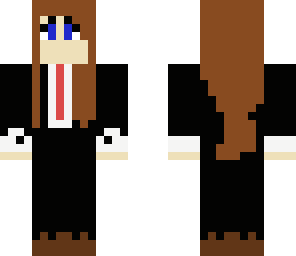 chick in suit