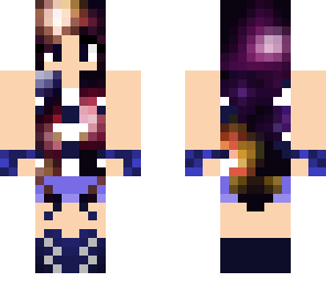 purple themed galaxy and my skin