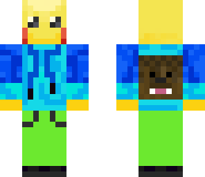 pikachu in a blue bacca blouse