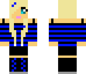 blue stirpe girl