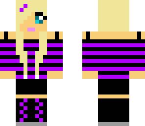 purple stripe girl