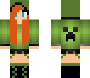 red headed green girl