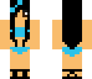 swimming girl blue