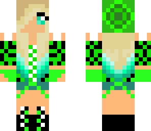 cute green blue and black girl fixed