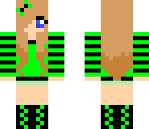 girl with black and green shirt