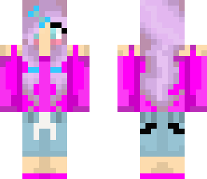 cute purple hair girl