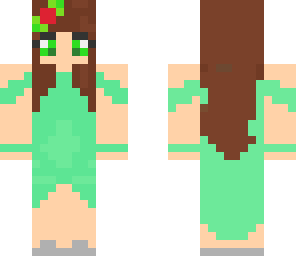 girl with mint green dress