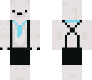 polar bear in suspenders