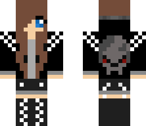 edited skull goth girl