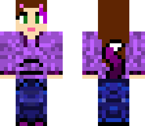 girl with purple outfit