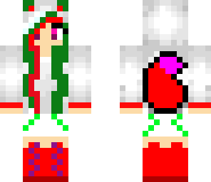 edited candy cane fox girl