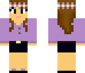 girl with violet flower crown