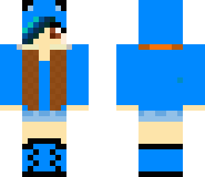 blue hoodie girl