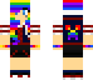 epic rainbow gamer girl