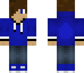 blue hoodie