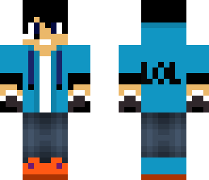 mcpeforlife2002's skin with skythekidrs gloves 2