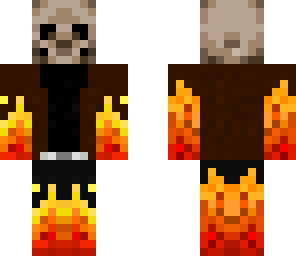 skeleton  in a brown blouse