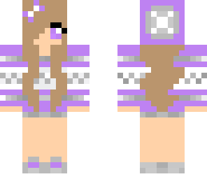 purple winter girl