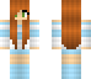 blue striped girl