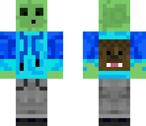 slime in a blue bacca blouse