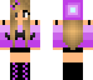 purple mustache girl