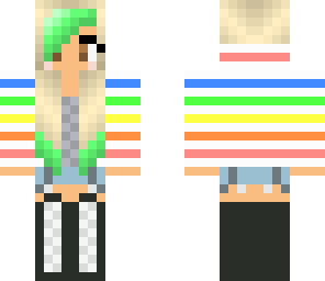 rainbow hoodie girl