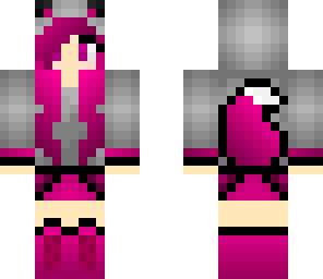 pink wolf girl