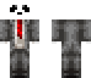 panda in light gray tux