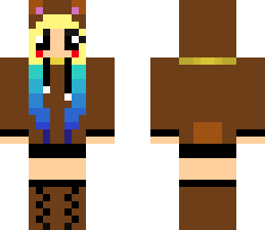 girl bear skin