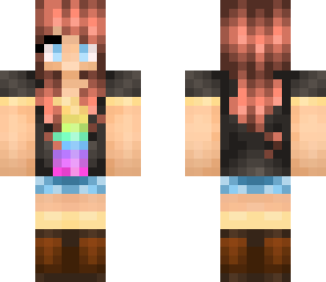 brunette rainbow chick