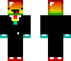 rainbow derp in a suit
