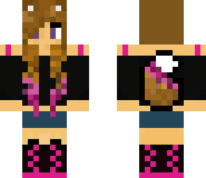 pink ombre wolf girl