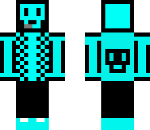 blue neon skeleton guy
