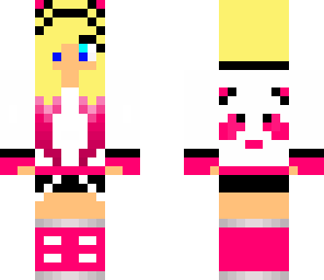 blonde  pink panda girl