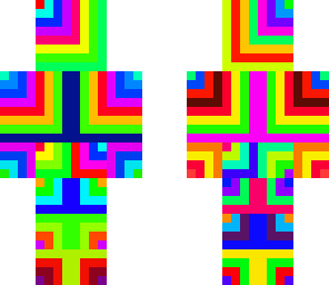 trippy rainbow person