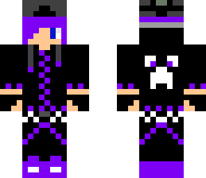 purple haired boy