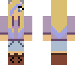 wolf girl purple