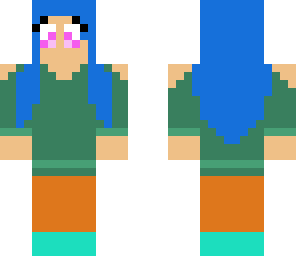 girl with the hair blue