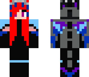 girl in a dragon suit reversed colors